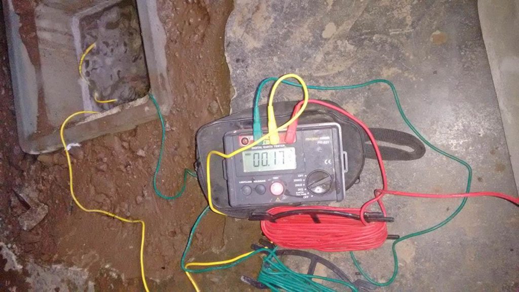 Medidas exactas de pozo a tierra